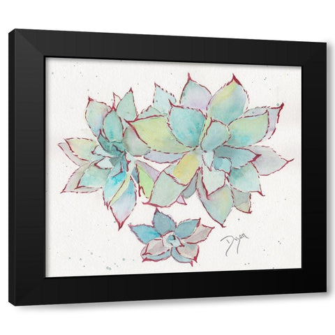 Succulent ll Black Modern Wood Framed Art Print by Dyer, Beverly