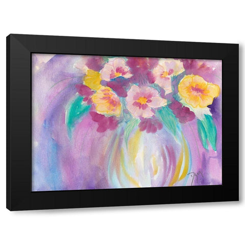 Bright Bouquet Black Modern Wood Framed Art Print by Dyer, Beverly