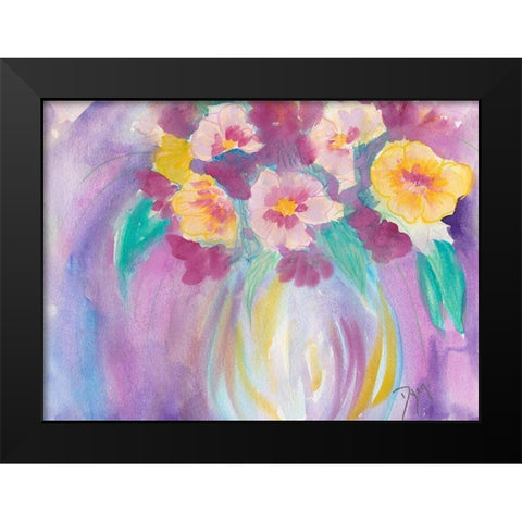Bright Bouquet Black Modern Wood Framed Art Print by Dyer, Beverly
