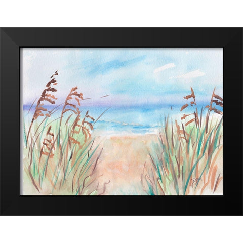 Coastal Sea Path Black Modern Wood Framed Art Print by Dyer, Beverly