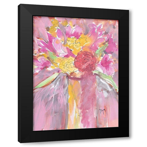 Sunny Posey Black Modern Wood Framed Art Print with Double Matting by Dyer, Beverly