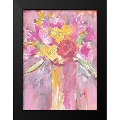 Sunny Posey Black Modern Wood Framed Art Print by Dyer, Beverly
