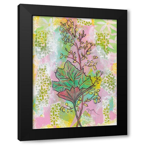 Botanical Boho Foam Flower Black Modern Wood Framed Art Print by Dyer, Beverly