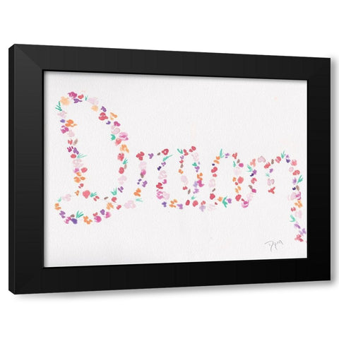 Floral Dream 1 Black Modern Wood Framed Art Print by Dyer, Beverly