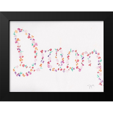 Floral Dream 1 Black Modern Wood Framed Art Print by Dyer, Beverly