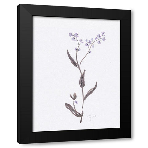 Lavender Wildflowers I Black Modern Wood Framed Art Print by Dyer, Beverly