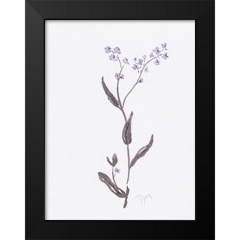 Lavender Wildflowers I Black Modern Wood Framed Art Print by Dyer, Beverly