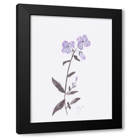 Lavender Wildflowers II Black Modern Wood Framed Art Print with Double Matting by Dyer, Beverly