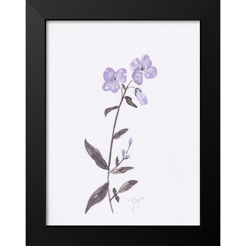 Lavender Wildflowers II Black Modern Wood Framed Art Print by Dyer, Beverly