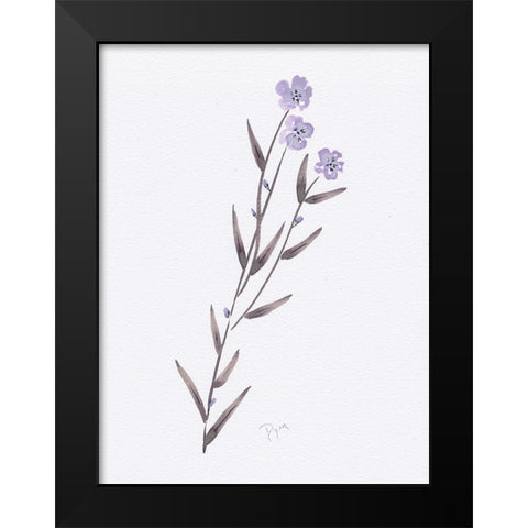 Lavender Wildflowers III Black Modern Wood Framed Art Print by Dyer, Beverly