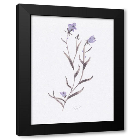 Lavender Wildflowers IV Black Modern Wood Framed Art Print by Dyer, Beverly