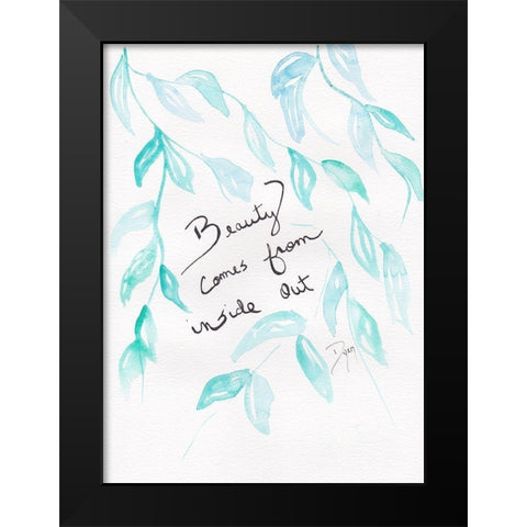 Sentiment Beauty Black Modern Wood Framed Art Print by Dyer, Beverly