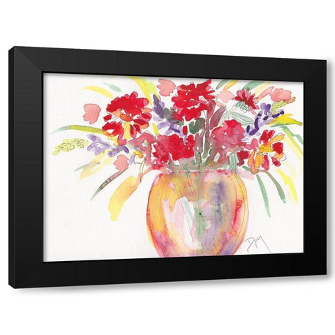 Summer Bouquet Black Modern Wood Framed Art Print with Double Matting by Dyer, Beverly