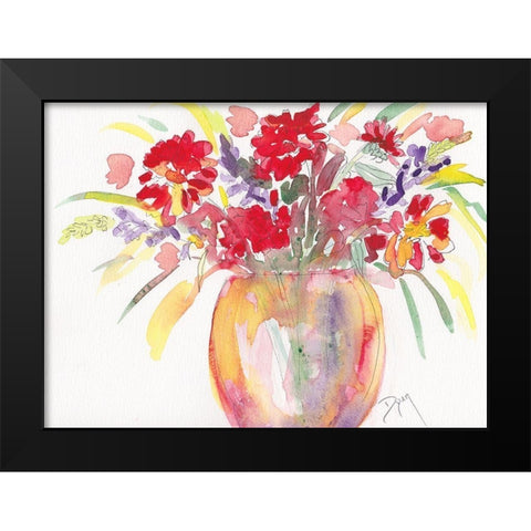 Summer Bouquet Black Modern Wood Framed Art Print by Dyer, Beverly