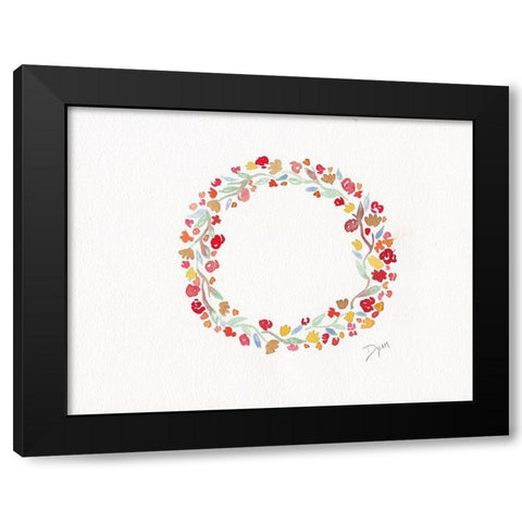 Fall Leaf IV Black Modern Wood Framed Art Print by Dyer, Beverly