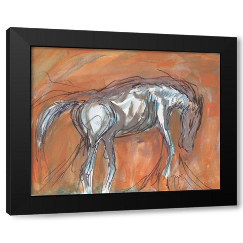 Southwest Horse Black Modern Wood Framed Art Print with Double Matting by Dyer, Beverly