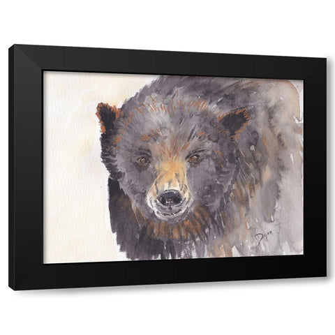 Bear Black Modern Wood Framed Art Print with Double Matting by Dyer, Beverly