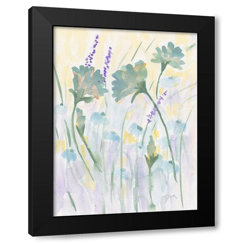 Floral Autumn Glow Black Modern Wood Framed Art Print with Double Matting by Dyer, Beverly