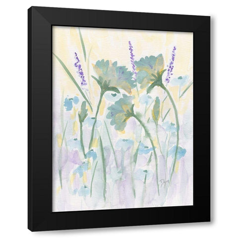 Floral Autumn Glow 2 Black Modern Wood Framed Art Print by Dyer, Beverly