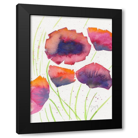 Poppies July Black Modern Wood Framed Art Print by Dyer, Beverly