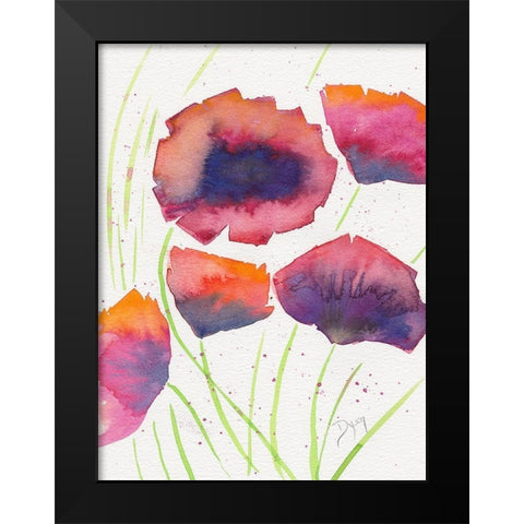 Poppies July Black Modern Wood Framed Art Print by Dyer, Beverly