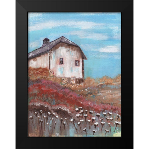 Cotton Farm Barn Black Modern Wood Framed Art Print by Dyer, Beverly