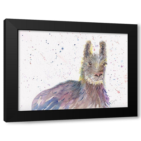 Llama Senor Black Modern Wood Framed Art Print with Double Matting by Dyer, Beverly