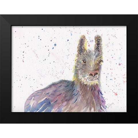 Llama Senor Black Modern Wood Framed Art Print by Dyer, Beverly