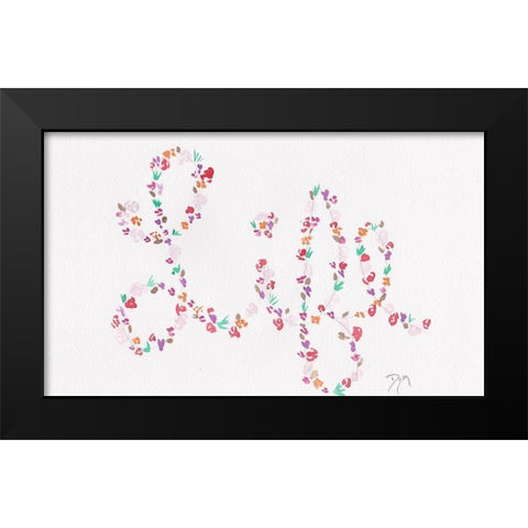 Soft Florals 2018 Life Black Modern Wood Framed Art Print by Dyer, Beverly