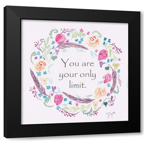 You Are Wreath Black Modern Wood Framed Art Print by Dyer, Beverly