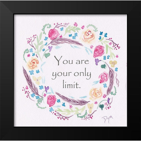 You Are Wreath Black Modern Wood Framed Art Print by Dyer, Beverly