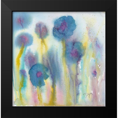 Wildflower Garden I Black Modern Wood Framed Art Print by Dyer, Beverly