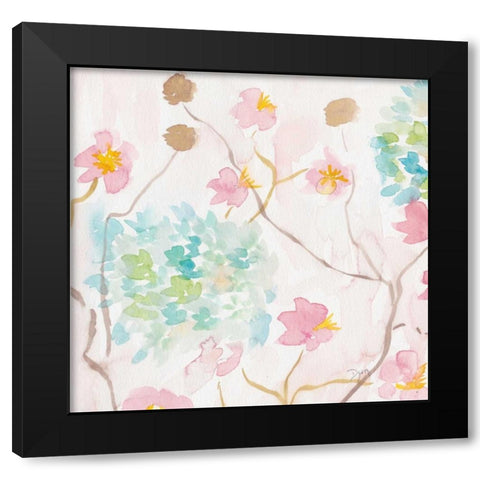 Soft Blooms I Black Modern Wood Framed Art Print by Dyer, Beverly