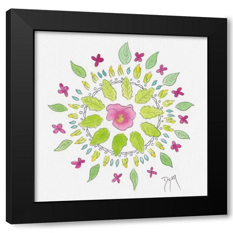 Nature Mandala II Black Modern Wood Framed Art Print by Dyer, Beverly