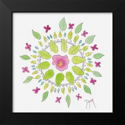 Nature Mandala II Black Modern Wood Framed Art Print by Dyer, Beverly