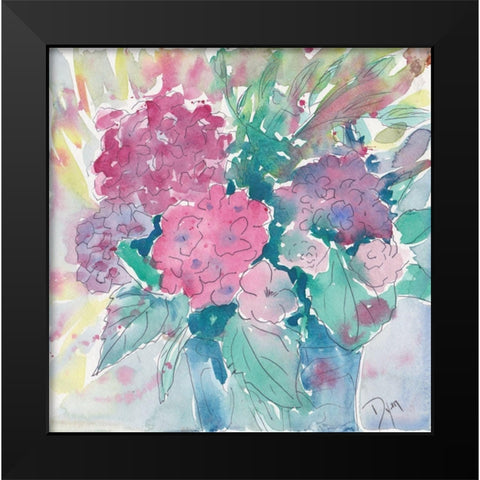Bayckyard Posey Black Modern Wood Framed Art Print by Dyer, Beverly