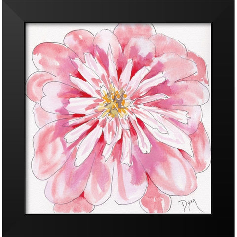 Peony Black Modern Wood Framed Art Print by Dyer, Beverly