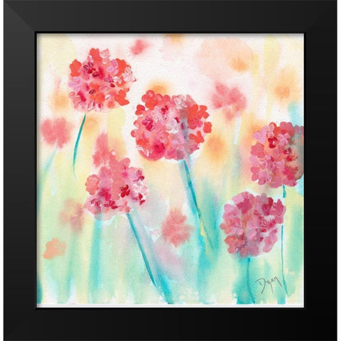 Blushing Meadow II Black Modern Wood Framed Art Print by Dyer, Beverly