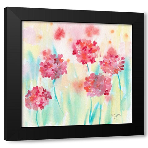 Blushing Meadow I Black Modern Wood Framed Art Print with Double Matting by Dyer, Beverly