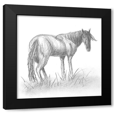 Black And White Beauty Black Modern Wood Framed Art Print with Double Matting by Dyer, Beverly