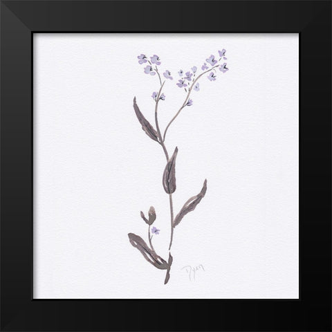 Lavender Wildflowers I Black Modern Wood Framed Art Print by Dyer, Beverly