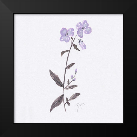 Lavender Wildflowers II Black Modern Wood Framed Art Print by Dyer, Beverly