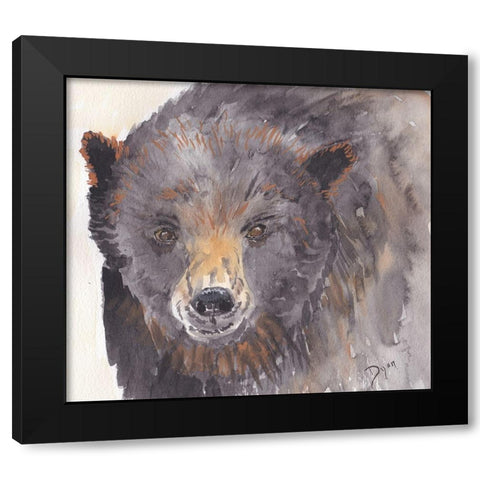 Brown Bear Black Modern Wood Framed Art Print by Dyer, Beverly