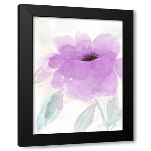 Lilac Peony I Black Modern Wood Framed Art Print with Double Matting by Dyer, Beverly