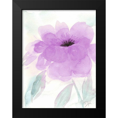 Lilac Peony I Black Modern Wood Framed Art Print by Dyer, Beverly