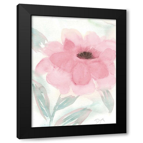 Blush Peony II Black Modern Wood Framed Art Print by Dyer, Beverly