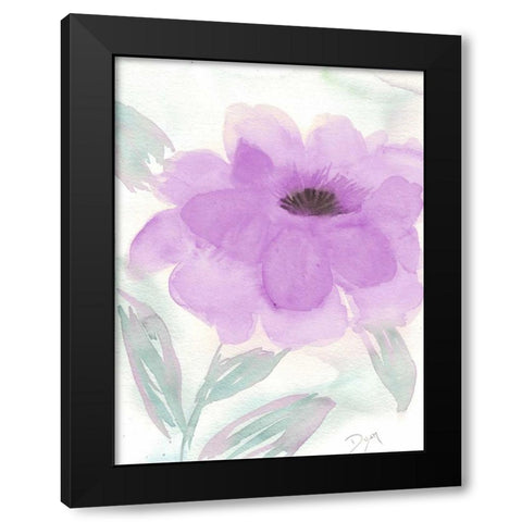 Lilac Peony II Black Modern Wood Framed Art Print by Dyer, Beverly