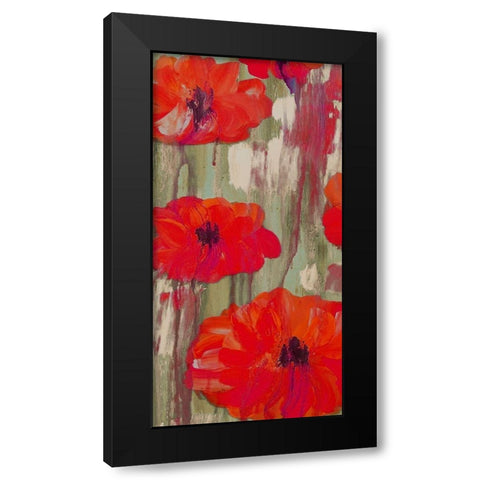 Crimson Rain 2 Black Modern Wood Framed Art Print by Dyer, Beverly