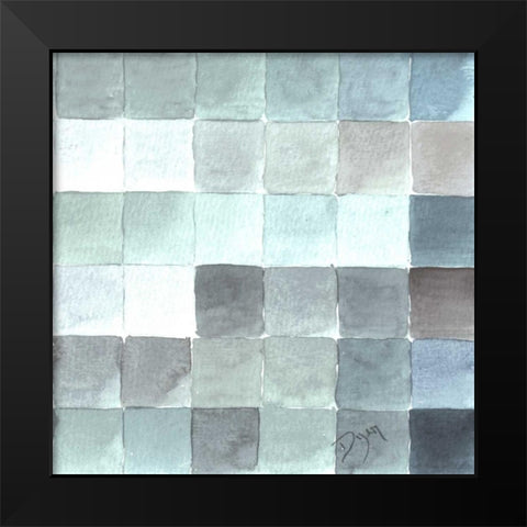 Cool Tiles 2 Black Modern Wood Framed Art Print by Dyer, Beverly