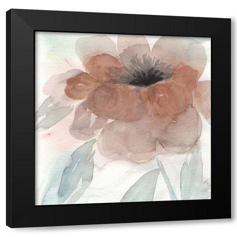 Rustic Peony I Black Modern Wood Framed Art Print with Double Matting by Dyer, Beverly